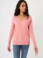 Organisch cashmere trui met voorzakken