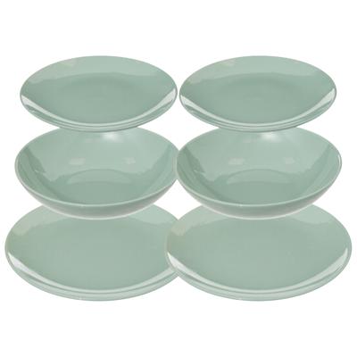 Servies set Colorama uni - 36-delig - groen - aardewerk dinerservies - tafelservies - 12 personen