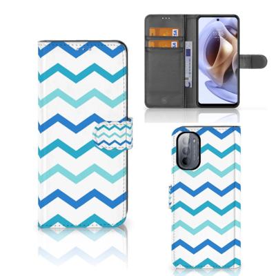 Motorola Moto G31 | G41 | Telefoon Hoesje | Zigzag Blauw