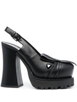 Moschino escarpins en cuir à bride arrière 125 mm - Noir - thumbnail