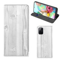 Samsung Galaxy A71 Book | Wallet Case | White Wood