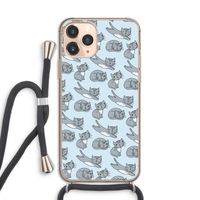 Poezen: iPhone 11 Pro Transparant Hoesje met koord
