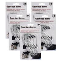 Benson S-haken / gerei ophanghaakjes - 20x stuks - met zwarte beschermlaag - 20 cm