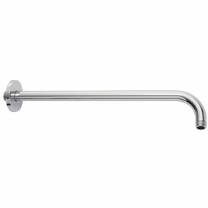 Wiesbaden gebogen douche-arm rond muur. 45 cm chroom