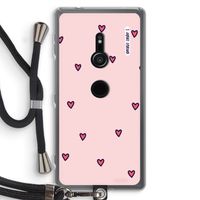 Hartjes: Sony Xperia XZ2 Transparant Hoesje met koord