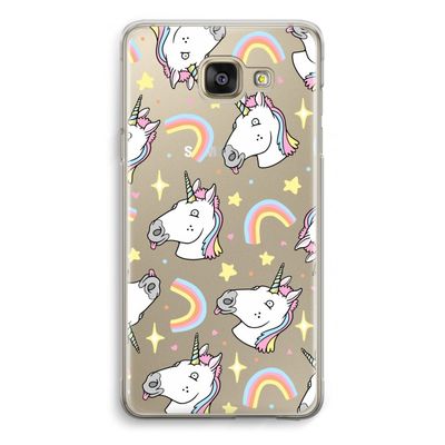 Rainbow Unicorn: Samsung Galaxy A5 (2016) Transparant Hoesje