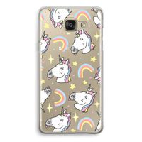 Rainbow Unicorn: Samsung Galaxy A5 (2016) Transparant Hoesje