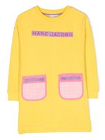 Marc Jacobs Kids robe en coton à patch logo - Jaune