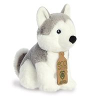 Pluche dieren knuffels husky hond van 21 cm