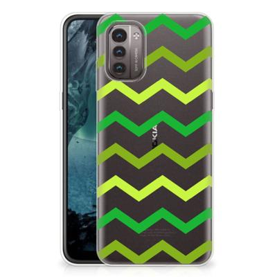 Nokia G21 | G11 | TPU bumper | Zigzag Groen