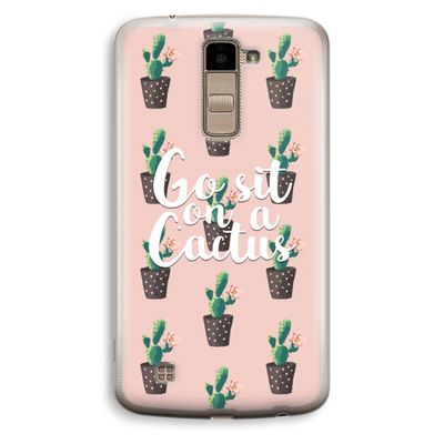 Cactus quote: LG K10 (2016) Transparant Hoesje