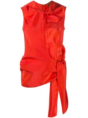 colville blouse à taille nouée - Orange