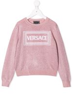 Versace Kids pull à logo brodé - Rose - thumbnail