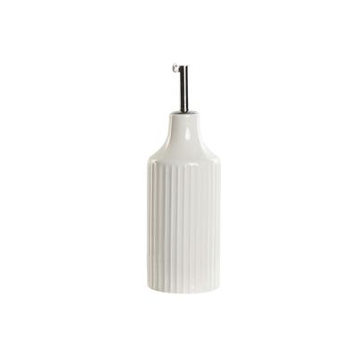 Flesje Home ESPRIT Wit Zilverkleurig Roestvrij staal Porselein Stads 350 ml 7 x 7 x 22 cm