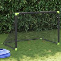 VidaXL Kindervoetbaldoel inklapbaar 90x64x64 cm zwart VidaXL Kindervoetbaldoel inklapbaar 90x64x64 cm zwart