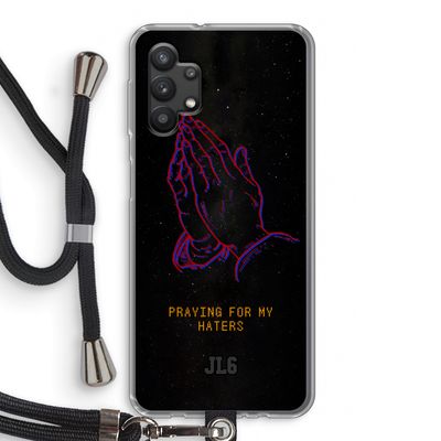 Praying For My Haters: Samsung Galaxy A32 5G Transparant Hoesje met koord