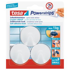 3x Tesa Powerstrips ronde haken small klusbenodigdheden 4 cm