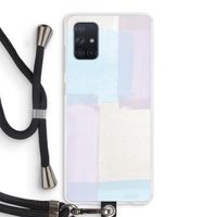 Square pastel: Samsung Galaxy A71 Transparant Hoesje met koord