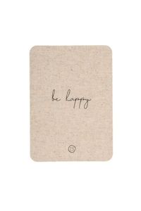 Zusss linnen kaart met envelop be happy