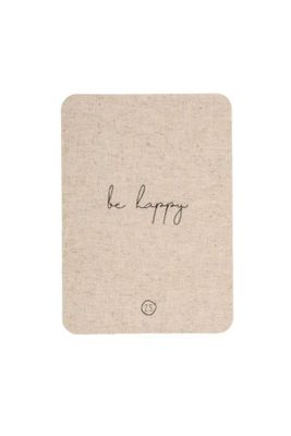Zusss linnen kaart met envelop be happy