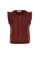 LOOXS Little Meisjes gilet gebreid - Wijn rood