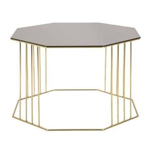 Mauro Ferretti Octagon Achthoekige salontafel in metaal en glas