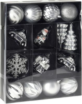 Xmas Hangdeco Set 20Pcs Zilver - Nampook