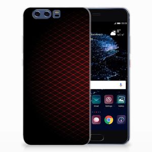 Huawei P10 Plus TPU bumper Geruit Rood