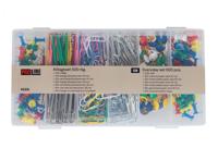 Hi 500-delige Bureau-accessoires - Kleurenpinnen, Paperclips en I-Nails