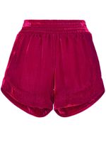 Philipp Plein short en velours à taille élastiquée - Rose - thumbnail