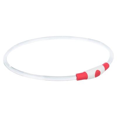 Trixie halsband usb flash light lichtgevend oplaadbaar tpu rood