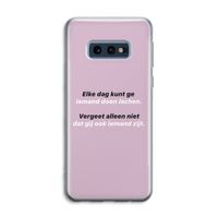 gij zijt ook iemand: Samsung Galaxy S10e Transparant Hoesje