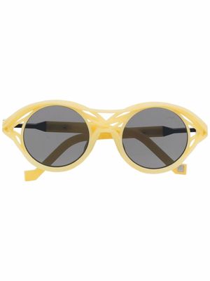 VAVA Eyewear x Kengo Kuma lunettes de soleil CL0015 à monture ronde - Jaune