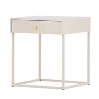 Nest living Lewis Metalen Nachtkastje met Lade - Beige