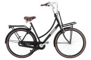 Popal Transportfiets dames Daily Dutch Prestige 28 Inch 57 cm Dames 3V Terugtraprem Matzwart