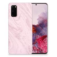 Samsung Galaxy S20 | TPU | Siliconen hoesje | Marble Pink - Origineel Cadeau Vriendin