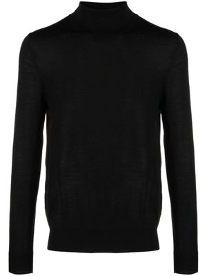 Hackett pull en laine mélangée à col roulé - Noir