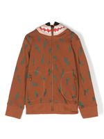 Stella McCartney Kids hoodie zippé Grizzly Bear - Marron