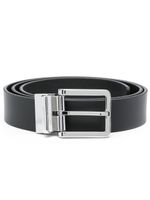 Calvin Klein ceinture en cuir à double boucles - Noir