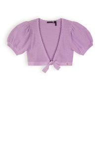 NoNo Meisjes vest gebreid croped - Azra - Galaxy lilac