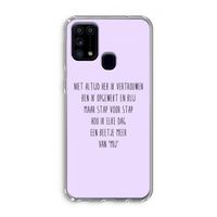 Zelfvertrouwen: Samsung Galaxy M31 Transparant Hoesje