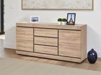 Dressoir MARNOIX 2 deuren en 3 lades franse eik