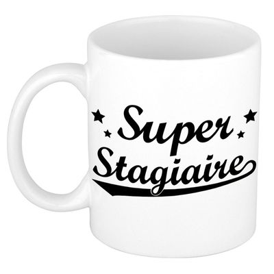 Super stagiaire cadeau mok / beker met sterren 300 ml