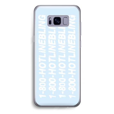 Hotline bling blue: Samsung Galaxy S8 Plus Transparant Hoesje