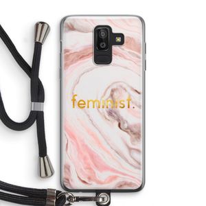 Feminist: Samsung Galaxy J8 (2018) Transparant Hoesje met koord
