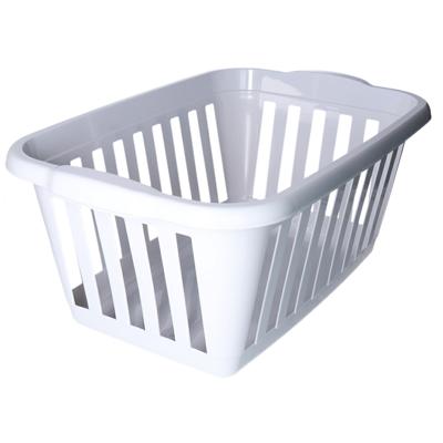 Wasmand - licht grijs - kunststof - 40 liter - 60 x 40 x 26 cm - manden voor wasgoed - huishouden