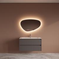Badmeubelset BWS Riga Met Asia Wastafel Wit 100 cm Leigrijs Boss & Wessing