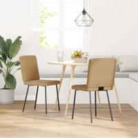 Eetkamerstoelen 2 st fluweel bruin Eetkamerstoelen 2 st fluweel bruin
