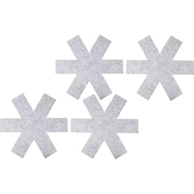 Benson panbeschermer - vilt - set van 4x stuks - 38 cm - voorkomt krassen