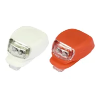Siliconen LED Fietsverlichting Set Rood en Wit - Incl. batterijen